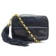 VINTAGE SAC A MAIN CHANEL CAMERA LOGO CC CUIR MATELASSE BLEU LEATHER BAG 6500€