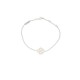 NEUF BRACELET POIRAY OR BLANC COEUR ENTRELACE MINI 628600 T14/17 GOLD LINK 890€