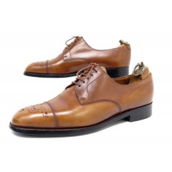 CHAUSSURES JM WESTON 564 DERBY BOUT FLEURI 7.5E 41.5 LARGE CUIR MARRON SHOE 690€