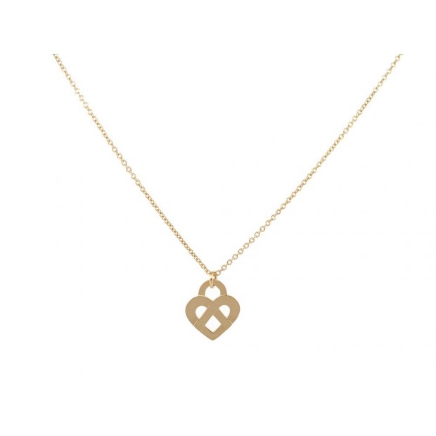 COLLIER POIRAY COEUR ENTRELACE MM 328210 OR JAUNE 18K CHAINE GOLD NECKLACE 2690€
