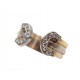 BAGUE CARTIER DOUBLE C OR ET DIAMANT 