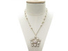 collier chanel pendentif logo cc perles etoiles