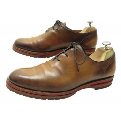 CHAUSSURES BERLUTI RICHELIEU 3650 EN CUIR MARRON 9.5 43.5 LEATHER SHOES 1700€