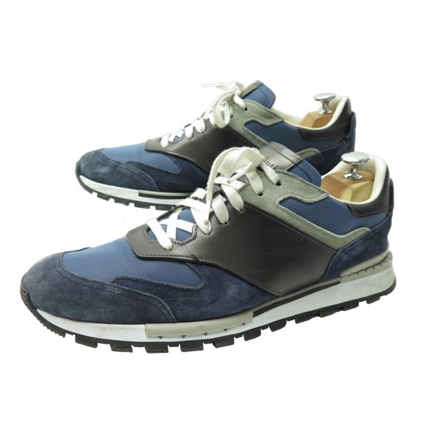 CHAUSSURES BERLUTI BASKETS RUN TRACK 9.5 43.5 DAIM ET CUIR SNEAKERS SHOES 1090€