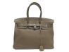 sac a main hermes birkin 35 en cuir togo etoupe acier