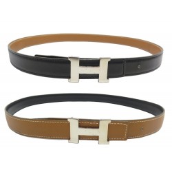 CEINTURE HERMES BOUCLE MINI CONSTANCE H 24MM 80 REVERSIBLE 75-86 BOX BELT 630€