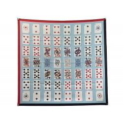 FOULARD HERMES JEU DE CARTES AM CASSANDRE CARRE 90 CM EN SOIE SILK SCARF 495€