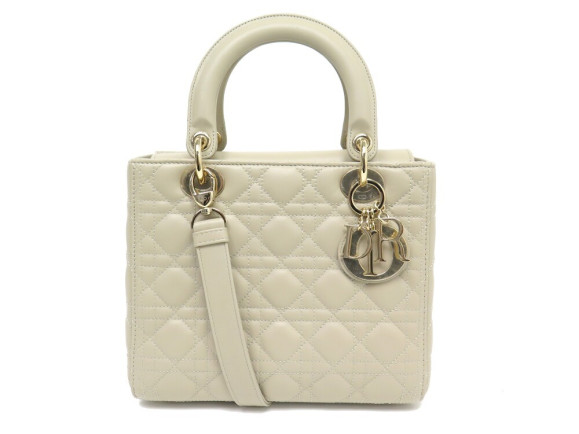  sac a main dior lady cuir cannage taupe medium