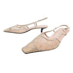NEUF CHAUSSURES GUCCI SANDALES GG CRYSTAL SLINGBACK 674668 42 SHOE SANDALS 1050€