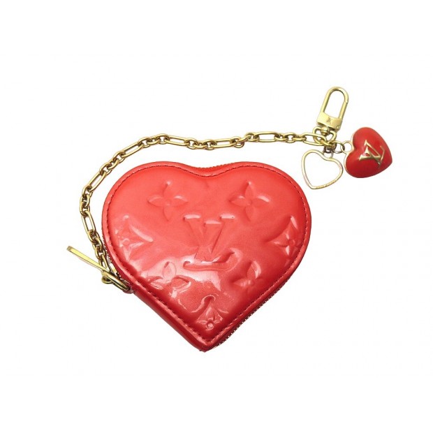 PORTE MONNAIE LOUIS VUITTON SAINT-VALENTIN COEUR CUIR MONOGRAM VERNIS PURSE 560€