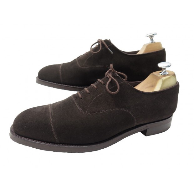 NEUF CHAUSSURES JM WESTON 300 RICHELIEU 7.5D 41.5 EN DAIM MARRON SUEDE SHOE 820€