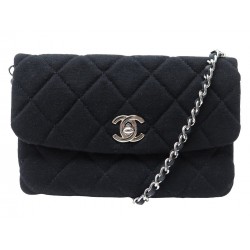 SAC A MAIN CHANEL MINI JERSEY FLAP BAG FERMOIR TIMELESS BANDOULIERE PURSE 4600€