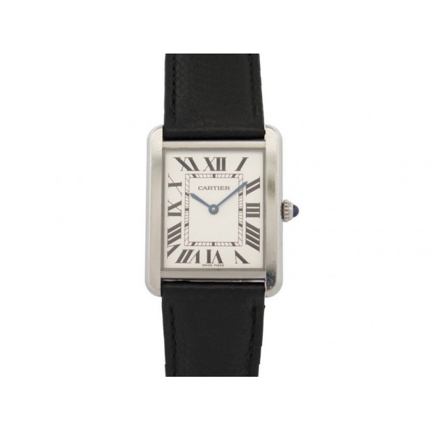 MONTRE CARTIER TANK SOLO 3169 WSTA0028 35 MM QUARTZ ACIER PALLADIE WATCH 3700€