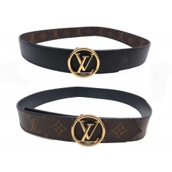 CEINTURE LOUIS VUITTON LV CIRCLE 35MM REVERSIBLE CUIR T 85 MONOGRAM BELT 545€