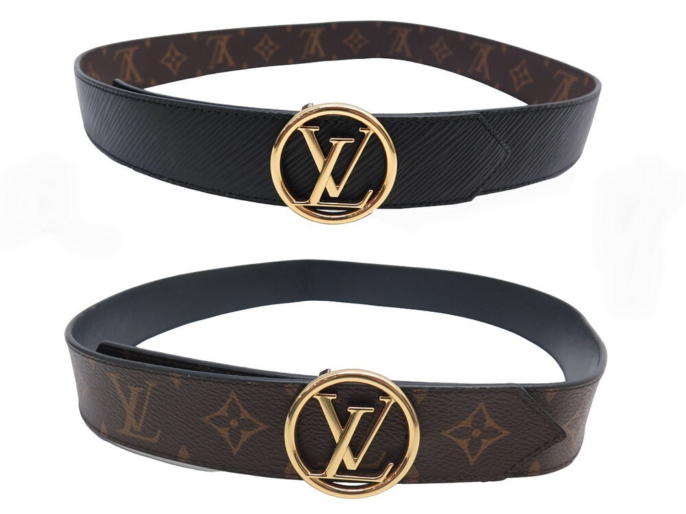 ceinture louis vuitton lv circle 35mm reversible cuir display picture 1