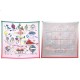 NEUF FOULARD HERMES LES FOLIES DU CIEL DOUBLE DOUBLE FACE ROSE SILK SCARF 620€