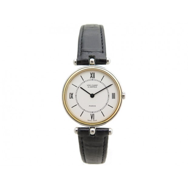 MONTRE VAN CLEEF & ARPELS LA COLLECTION 28 MM QUARTZ CLASSIQUE OR & ACIER WATCH