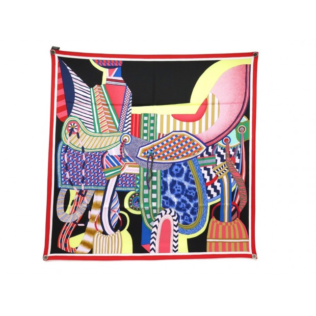 NEUF FOULARD HERMES LA SELLE IMAGINAIRE JAN BAJTLIK CARRE 90 EN SOIE SCARF 495€