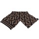 NEUF ECHARPE FENDI MONOGRAMME FF FXT251 EN LAINE BICOLORE NEW WOOL SCARF 550€