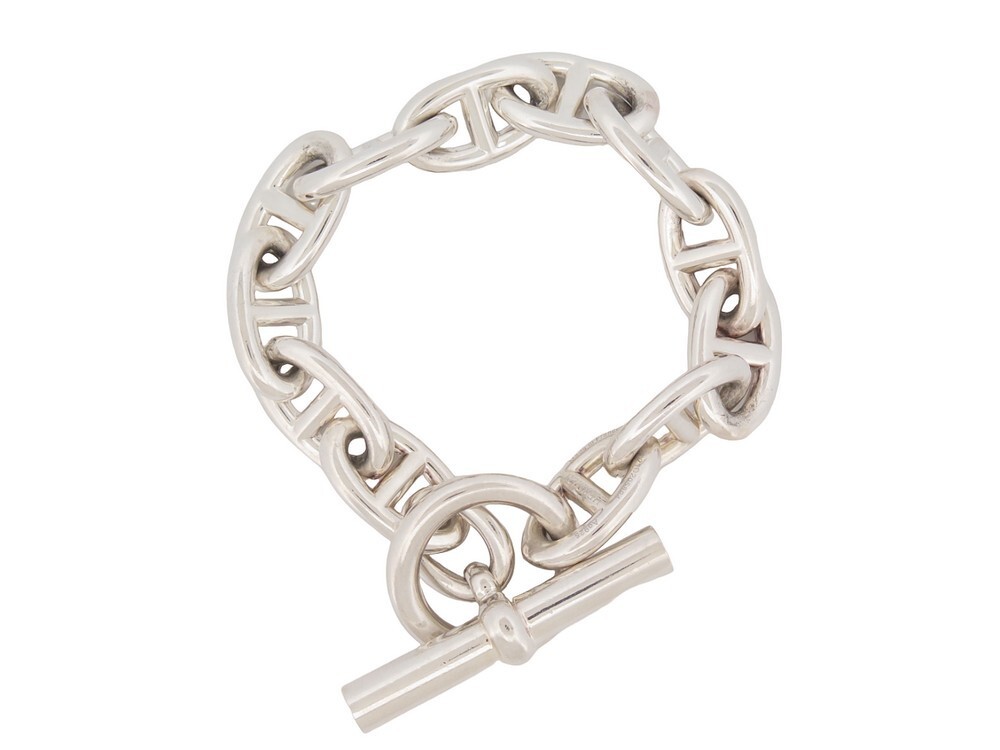 bracelet hermes chaine d'ancre tgm 12 maillons argent
