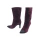 BOTTES A TALONS CHANEL GABRIELLE COCO G33119 36 DAIM VIOLET + BOITE SHOES 1250€