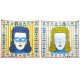 NEUF FOULARD HERMES DRESS CODE DOUBLE FACE DANIEL CLOWES BLEU SOIE SCARF 620€