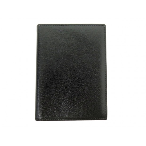 VINTAGE PORTE AGENDA HERMES CUIR DE CHEVRE NOIR MM COUVERTURE LEATHER COVER 319€