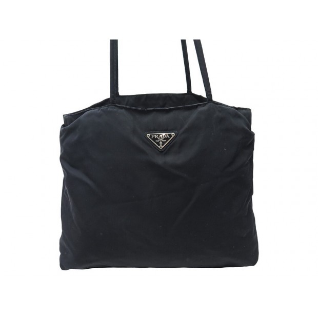 SAC A MAIN PRADA CABAS RE-NYLON EN TOILE NOIR CANVAS TOTE PURSE HAND BAG 1250€