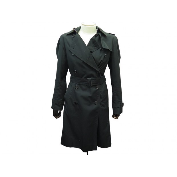 IMPERMEABLE BURBERRY TRENCH CEINTURE M 38 NOIR LONG MANTEAU COAT JACKET 2150€