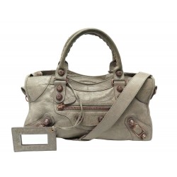 SAC A MAIN BALENCIAGA CLASSIC CITY GIANT 173032 CUIR TAUPE BANDOULIERE BAG 2100€