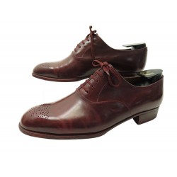 CHAUSSURES JOHN LOBB RICHELIEU BOUT FLEURI CUIR BORDEAUX 7.5 41.5 SHOES 1395€