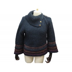 PULL CHANEL COL ROULE P41721K03117 XS 34 EN LAINE WOOL JUMPER SWEATER 3200€