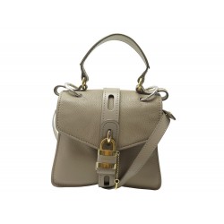 SAC A MAIN CHLOE ABY EN CUIR TAUPE BANDOULIERE LEATHER HAND BAG PURSE 2200€