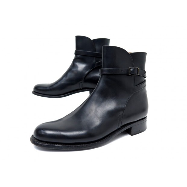 CHAUSSURES BOTTINES JM WESTON JODHPUR 8D 42 CUIR NOIR + EMBAUCHOIRS SHOES 1170€