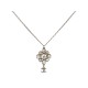 NEUF COLLIER CHANEL CRISTAUX ET LOGO CC METAL ARGENTE SILVERY NECKLACE 1110€