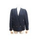 VESTE CHANEL CROISEE M 40 EN TWEED BLEU GILET BOUTONS DORES LOGO CC JACKET 4500€