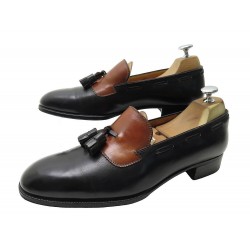 CHAUSSURES JOHN LOBB JIHEL 7.5 41.5 MOCASSINS A PAMPILLES CUIR NOIR SHOES 1490€