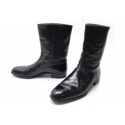 CHAUSSURES JOHN LOBB BOTTINES DE MOTARD 8.5 42.5 EN CUIR NOIR BIKER BOOTS 1910€