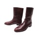 CHAUSSURES JOHN LOBB BOTTINES DE MOTARD 8.5 42.5 CUIR BORDEAUX BIKER BOOTS 1910€