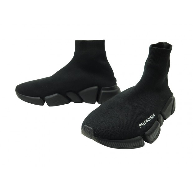 CHAUSSURES BALENCIAGA SPEED 2.0 617239 40 EN TOILE NOIRE SNEAKERS SHOES 795€