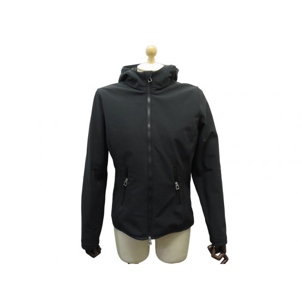 NEUF VESTE D'EQUITATION HERMES BLOUSON 38 M EN POLYESTER NOIR BLACK JACKET 2300€