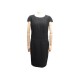 NEUF ROBE DROITE CHANEL P35367 L 42 DOS EN V GRIS LIN COTON & LAINE DRESS 4800€