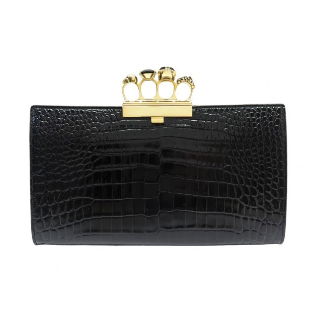 NEUF SAC A MAIN ALEXANDER MCQUEEN POCHETTE SKULL PLATED JEWELLED 570582 1690€