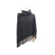 ETOLE HERMES CAPE A FRANGES CACHEMIRE ANTHRACITE CHALE FRINGES CLOAK SHAWL 2500€