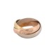 BAGUE CARTIER TRINITY 3 ORS CBR4052745 45 EN OR 18K + BOITE GOLDEN RING 1800€