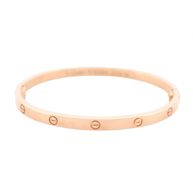 BRACELET CARTIER LOVE PM CRB6047317 15 CM OR ROSE 18K GOLDEN STRAP BANGLE 5150€