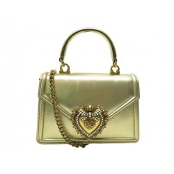 SAC A MAIN DOLCE & GABBANA DEVOTION PM BB6711 CUIR DORE POCHETTE HAND BAG 1950€