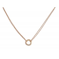 COLLIER CARTIER TRINITY ANNEAUX 3 ORS PM JAUNE ROSE BLANC 40-44 NECKLACE 1900€