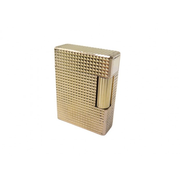 VINTAGE BRIQUET ST DUPONT LIGNE 2 PM POINTE DE DIAMANT PLAQUE OR LIGHTER 850€