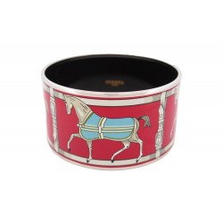 BRACELET HERMES EMAIL XL COUVERTURES ET TENUES DE JOUR 22 CM ENAMEL STRAP 615€